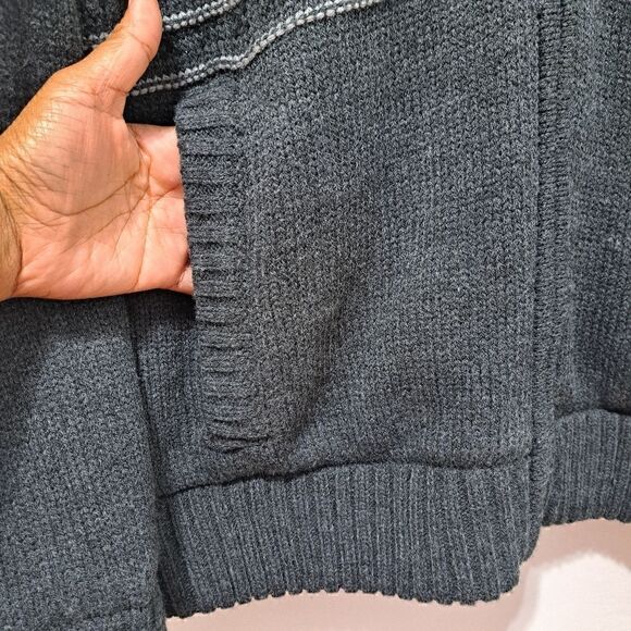 Vintage Field & Stream Zip-Up Sweater Fleece Lined Jacket Embroidered XL Gray - Picture 12 of 16